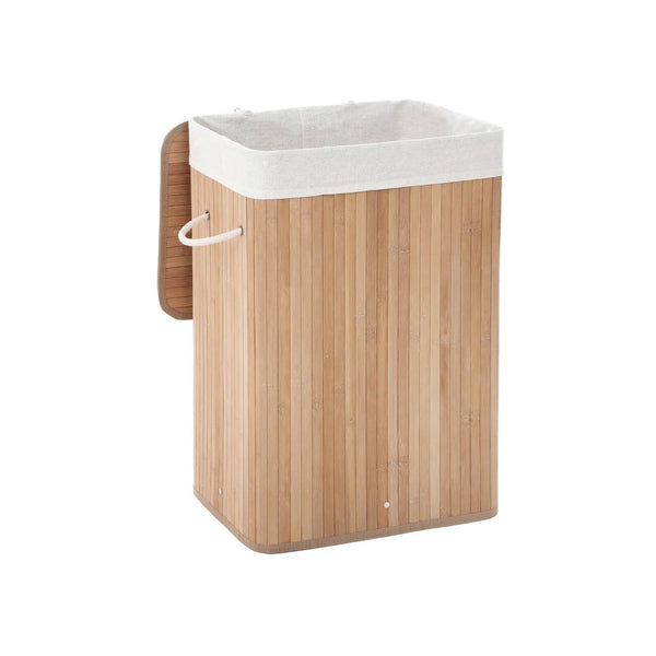 Songmics Καλάθι Απλύτων από Μπαμπού με Καπάκι - 72 L - Natural - LCB10Y