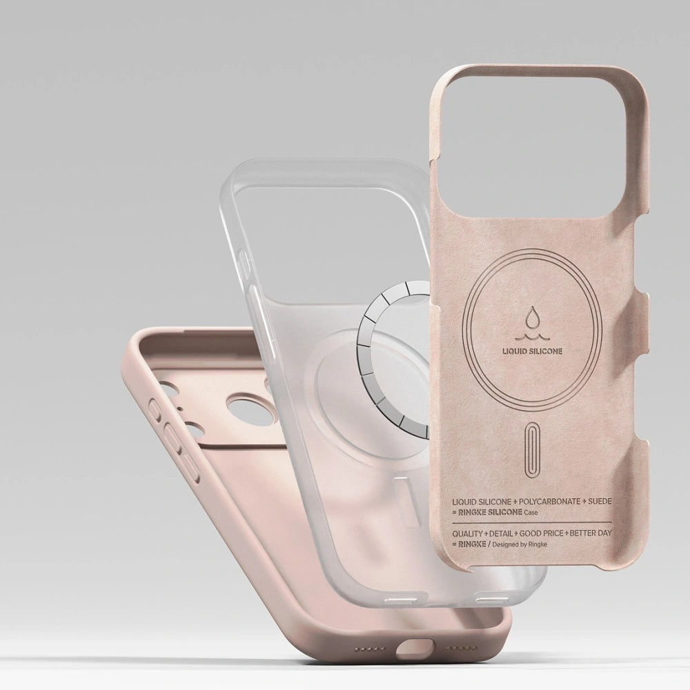 Ringke iPhone 17 Pro Max - Silicone Magnetic MagSafe - Θήκη Σιλικόνης με MagSafe - Pink Sand