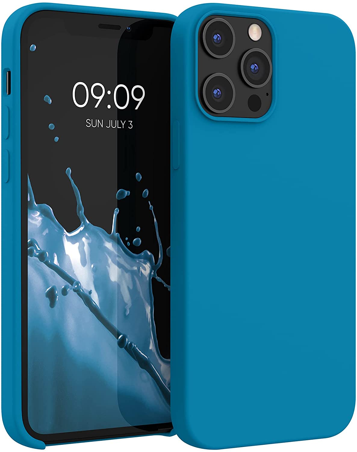 KW iPhone 12 Pro Max Θήκη Σιλικόνης Rubber TPU - Caribbean Blue - 52644.224