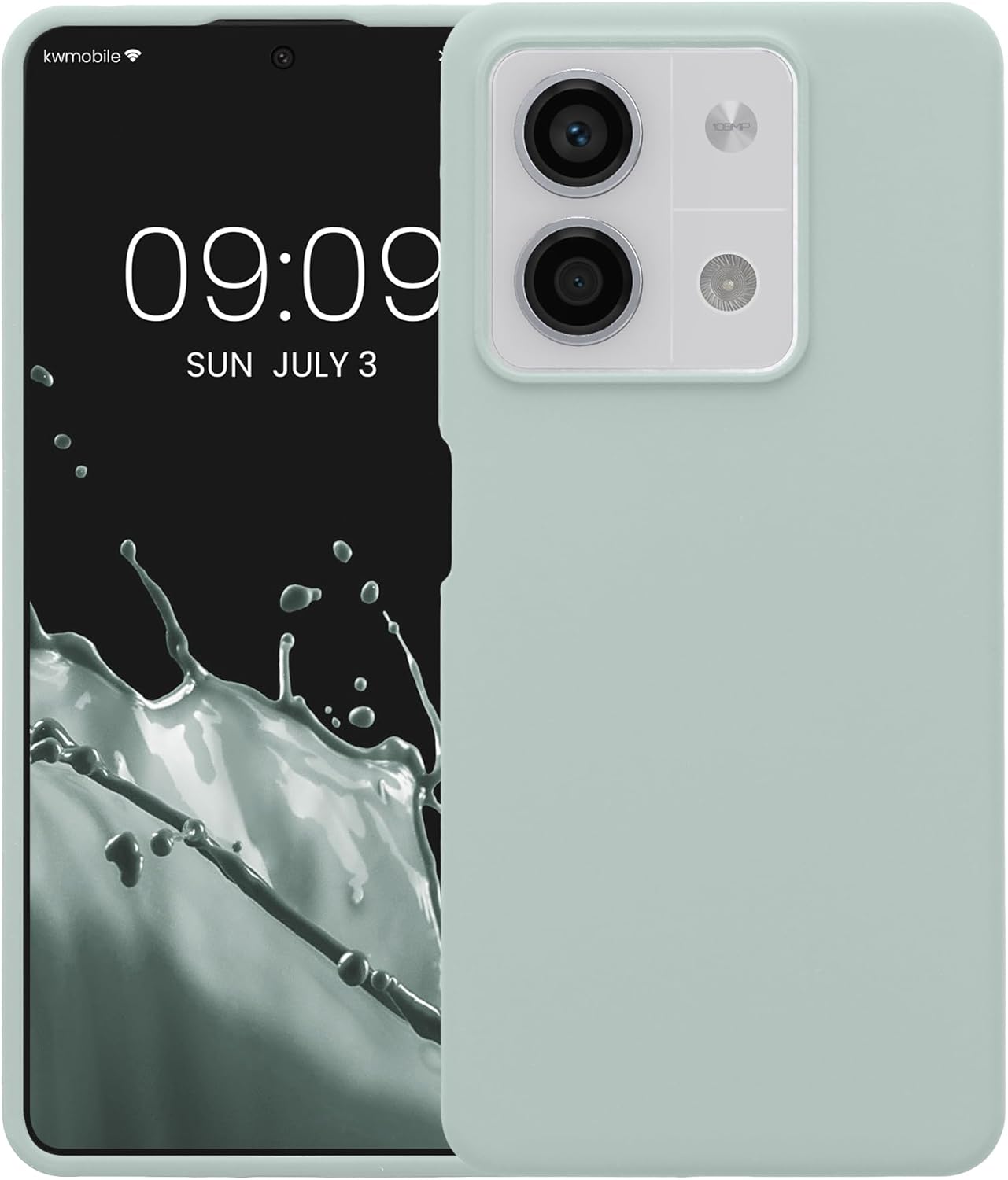 KW Xiaomi Redmi Note 13 5G Θήκη Σιλικόνης Rubberized TPU - Cool Mint