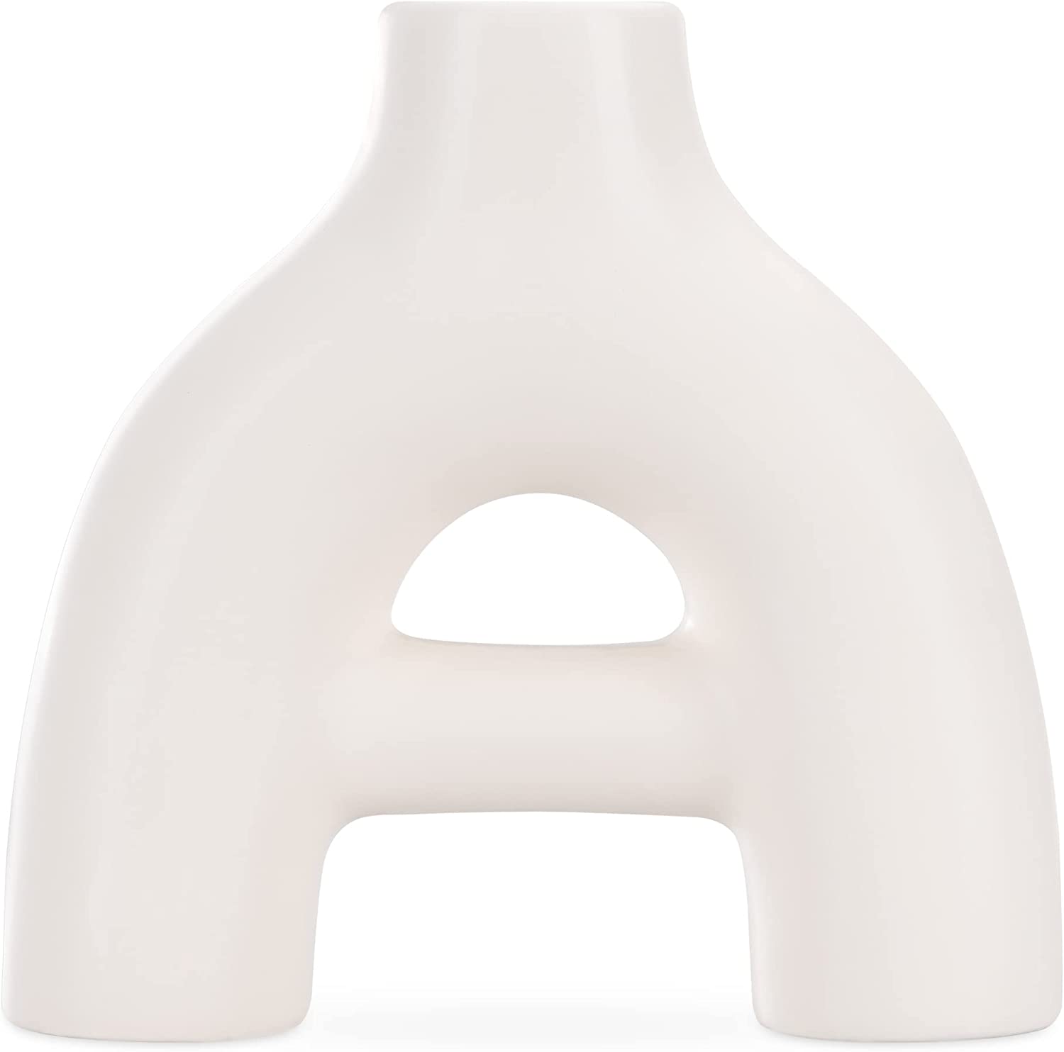 Navaris Κεραμικό Διακοσμητικό Βάζο - Design Abstract - Beige - 60344.01