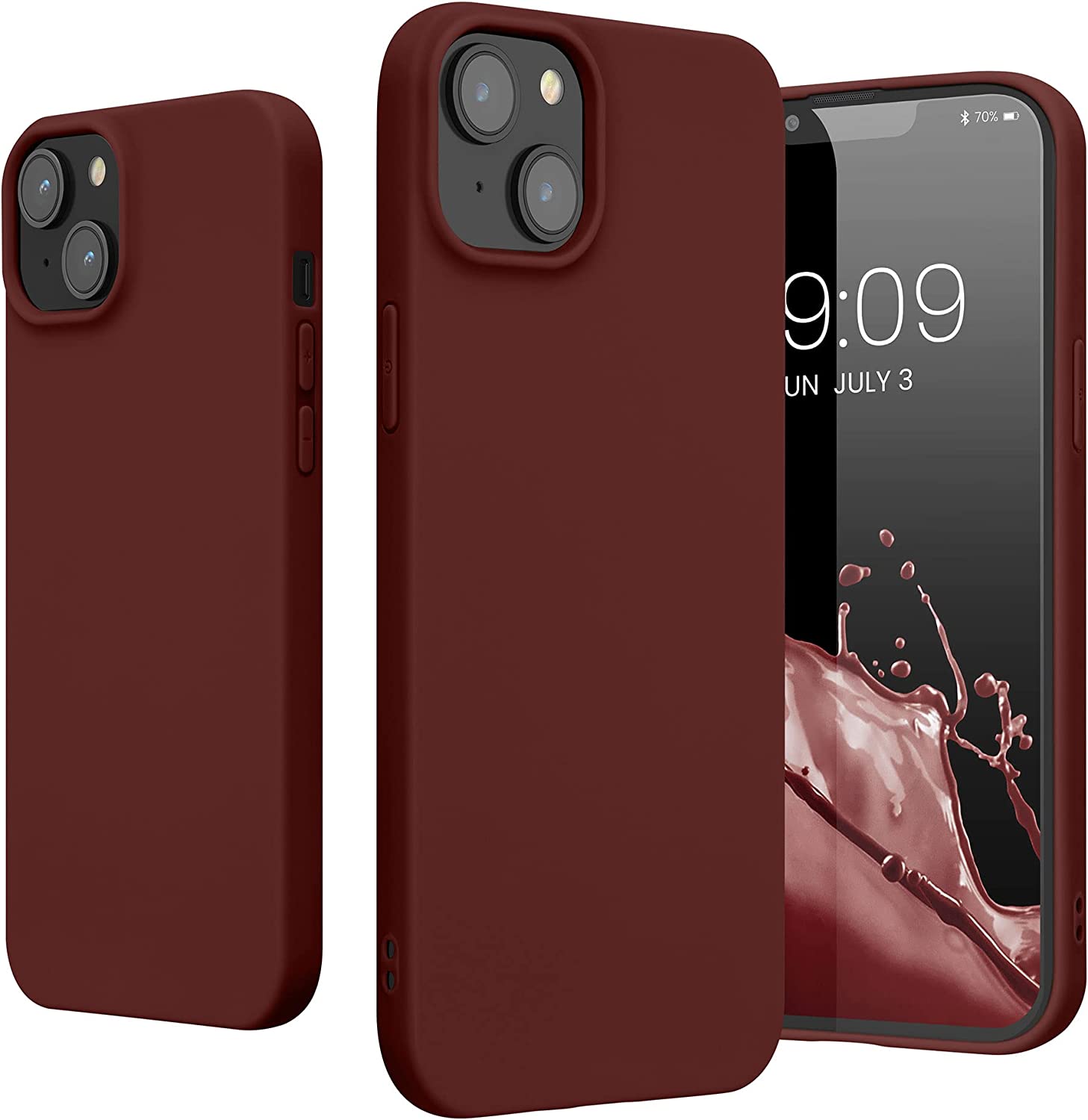 KW iPhone 14 Plus Λεπτή Θήκη Σιλικόνης TPU - Tawny Red - 59076.190