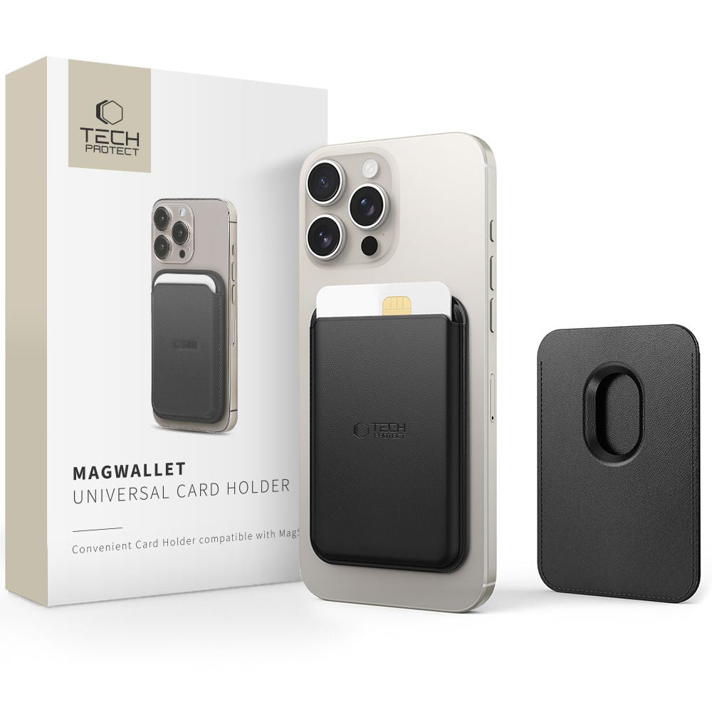 Tech-Protect MagWallet MagSafe Universal Magnetic Card Holder Μαγνητική Θήκη Καρτών - Black