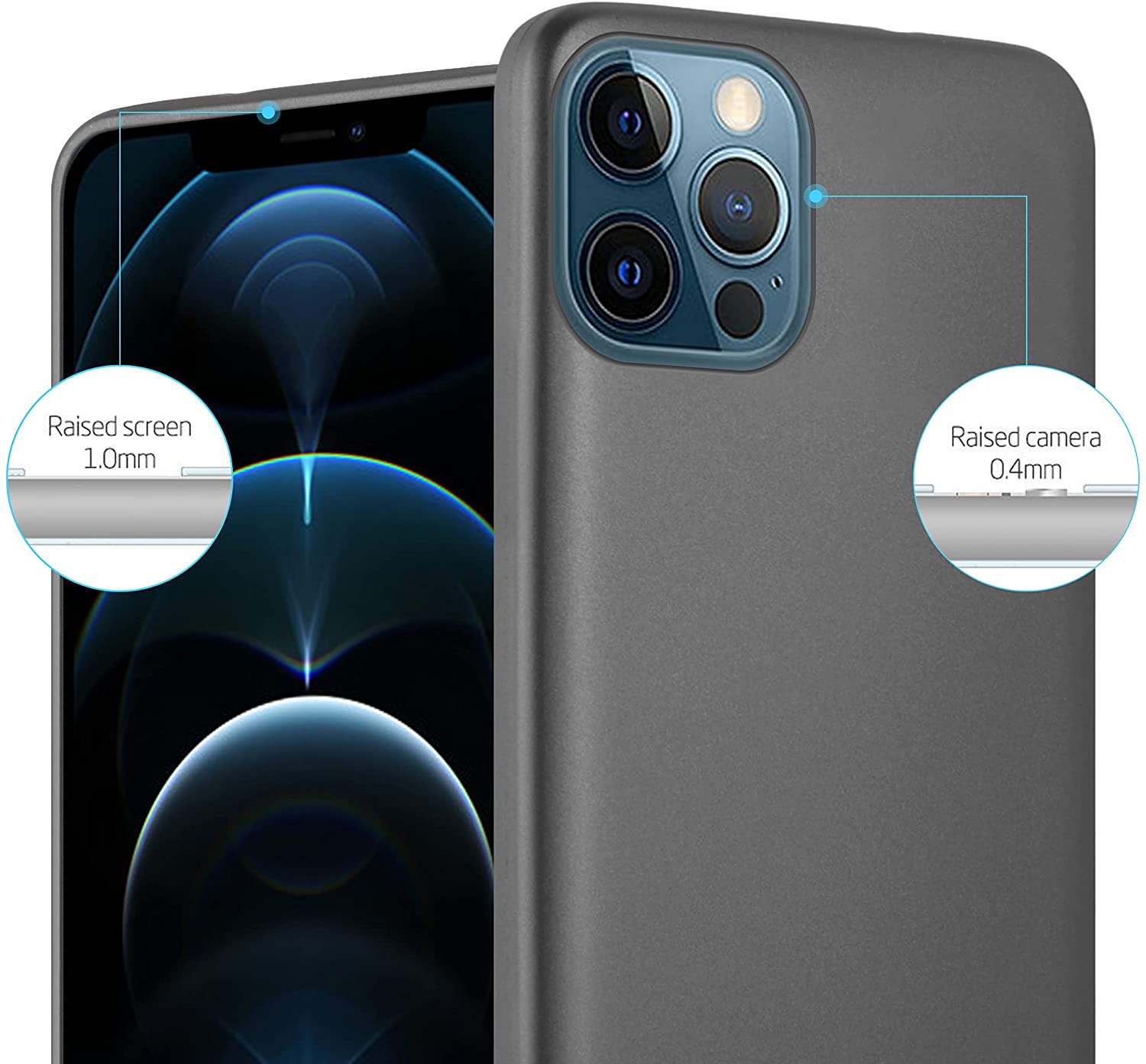 Cadorabo iPhone 12 Pro Max Λεπτή Θήκη Σιλικόνης - Metallic Grey