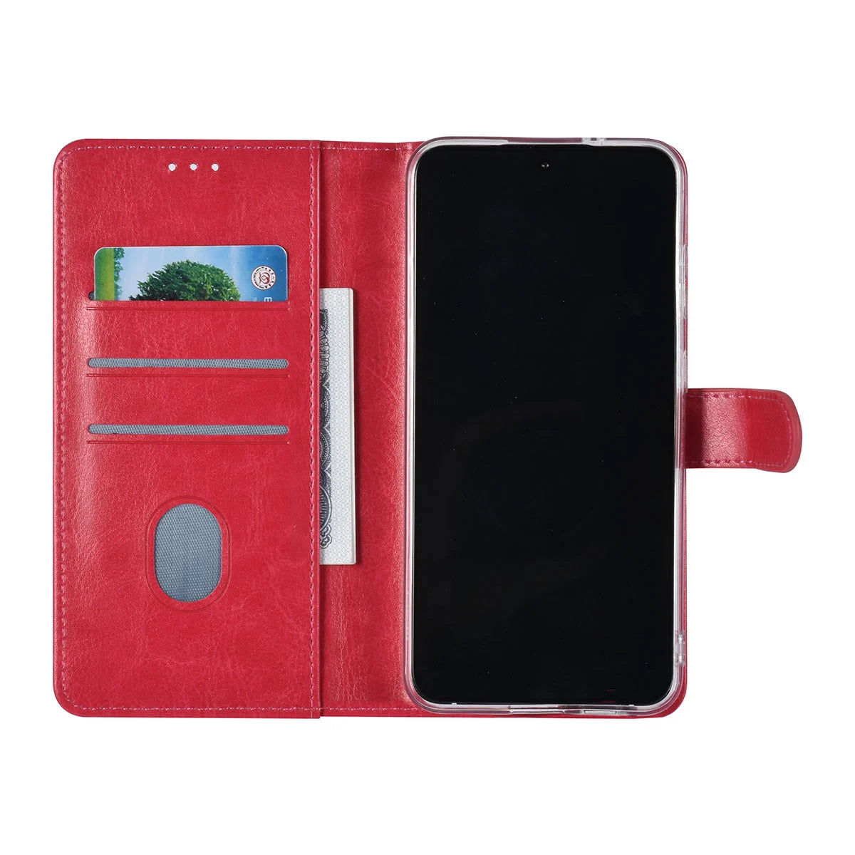 Tuniq Samsung Galaxy S24 Plus - Θήκη Πορτοφόλι Stand από Δερματίνη - Hot Pink