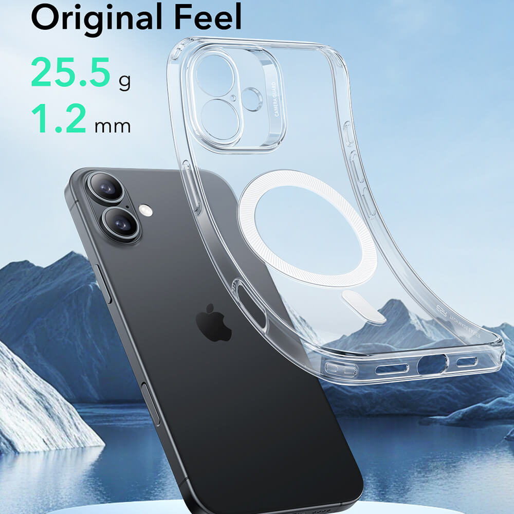 ESR iPhone 16 Zero HaloLock Λεπτή Θήκη Σιλικόνης με MagSafe - Διάφανη