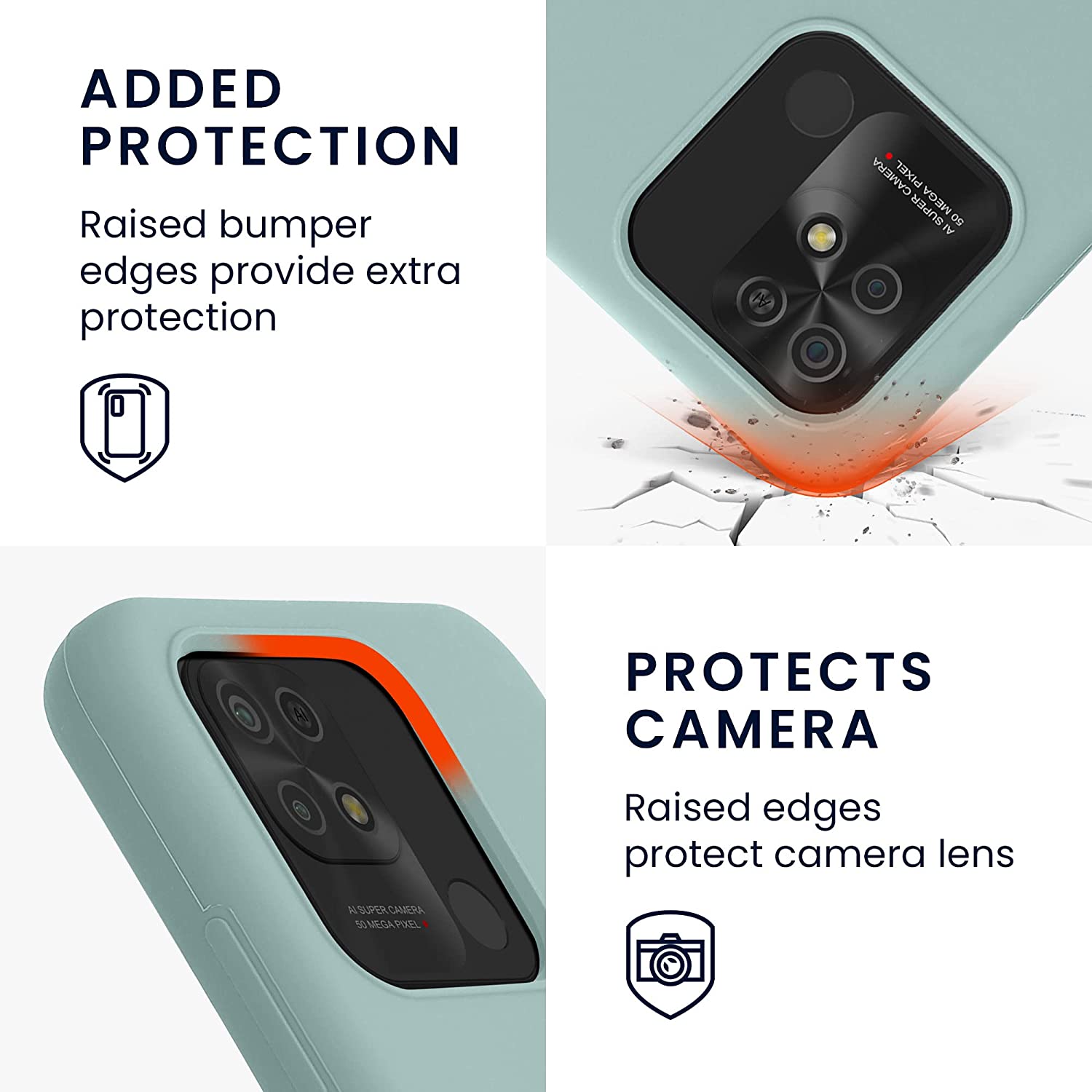 KW Xiaomi Redmi 10C Θήκη Σιλικόνης Rubberized TPU - Mint Green - 59230.71