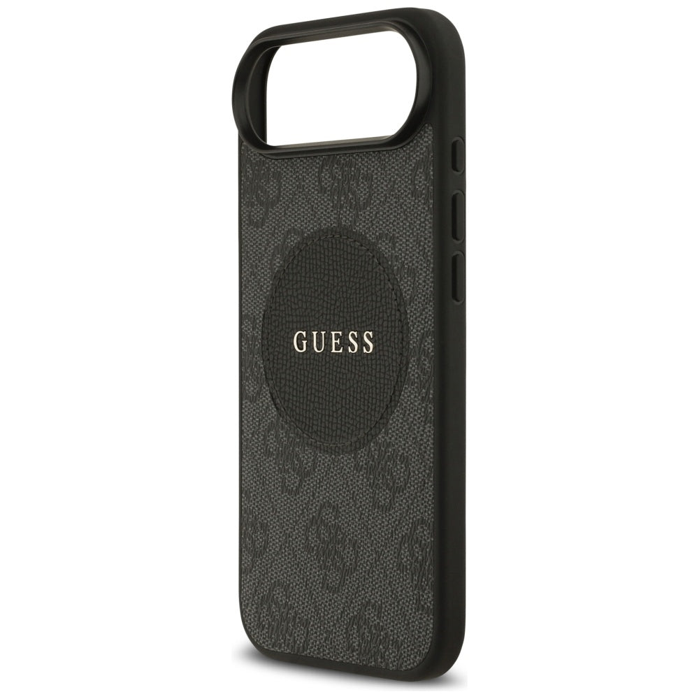 Guess iPhone Air - 4G Circle Classic Logo MagSafe - Θήκη με Επένδυση Συνθετικού Δέρματος - Black - GUHMP17MP4PGRSGK