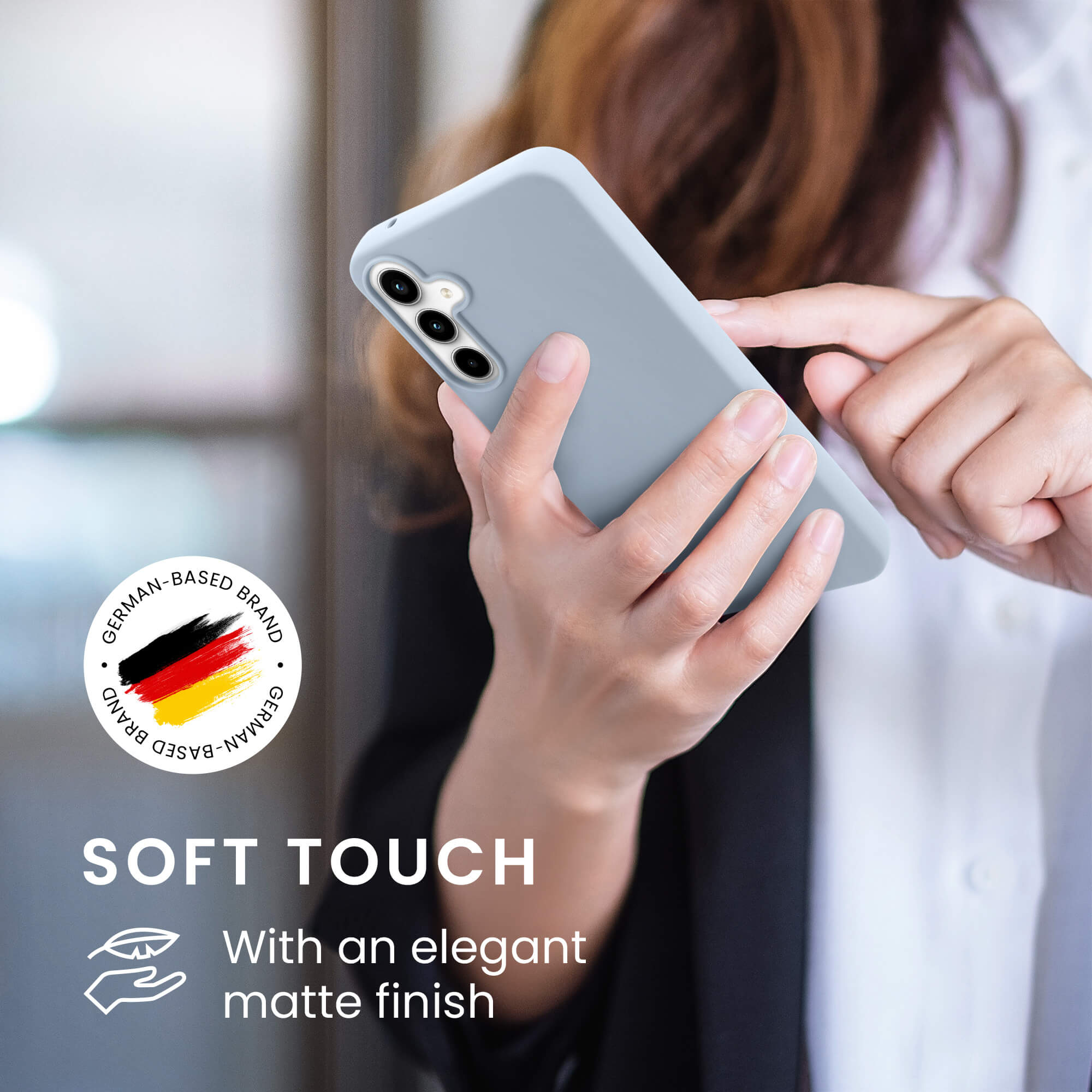 KW Samsung Galaxy A55 5G Λεπτή Θήκη Σιλικόνης TPU - Matte Light Blue