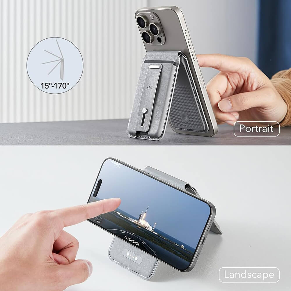 ESR HaloLock Findmy Wallet - Μαγνητική Bάση / Πορτοφόλι Tηλεφώνου για το Γραφείο - Natural Titanium