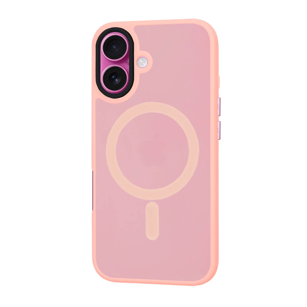 Techsuit iPhone 16 Plus - HaloFrost Series MagSafe - Σκληρή Θήκη με Πλαίσιο Σιλικόνης - Pink