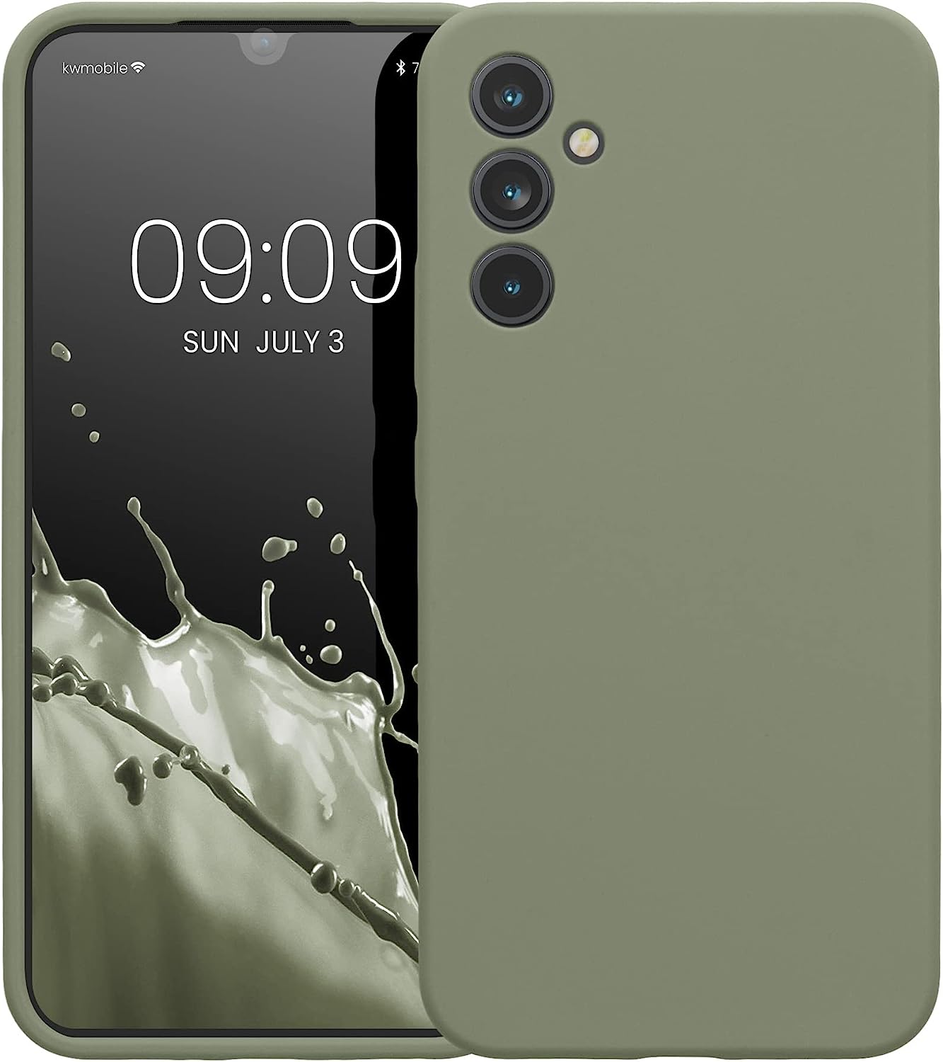 KW Samsung Galaxy A34 5G Θήκη Σιλικόνης Rubber TPU - Gray Green - 60807.172