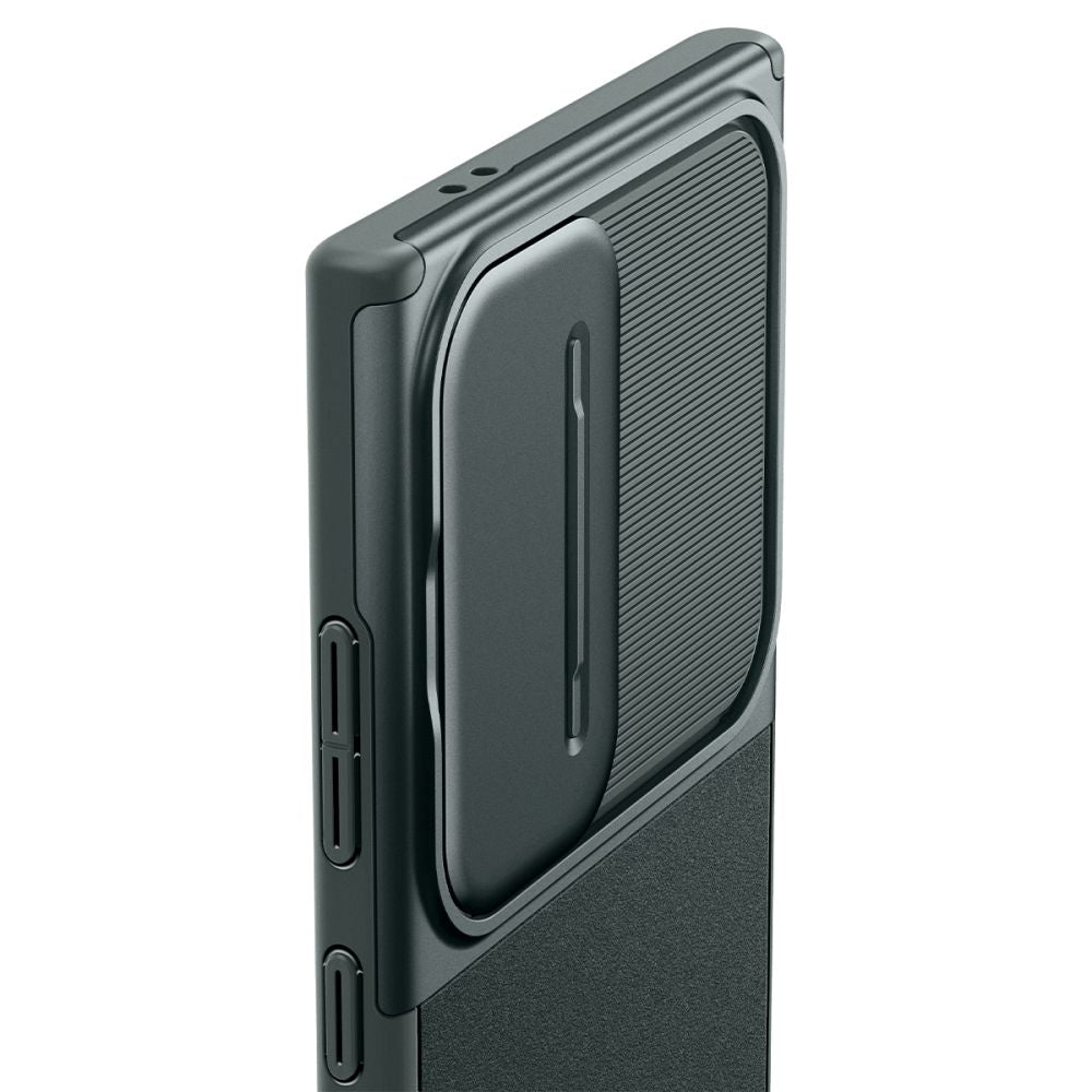 Spigen Samsung Galaxy S24 Ultra Optik Armor Θήκη Σιλικόνης με Κάλυμμα για την Κάμερα - Abyss Green