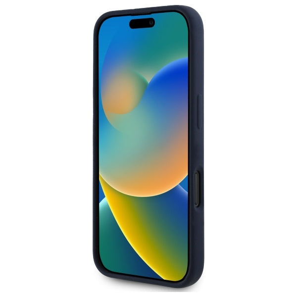 Red Bull iPhone 16 - Silicone Red Ring - MagSafe Σκληρή Θήκη με Πλαίσιο Σιλικόνης - Navy - RBHMP16S24SIILVR