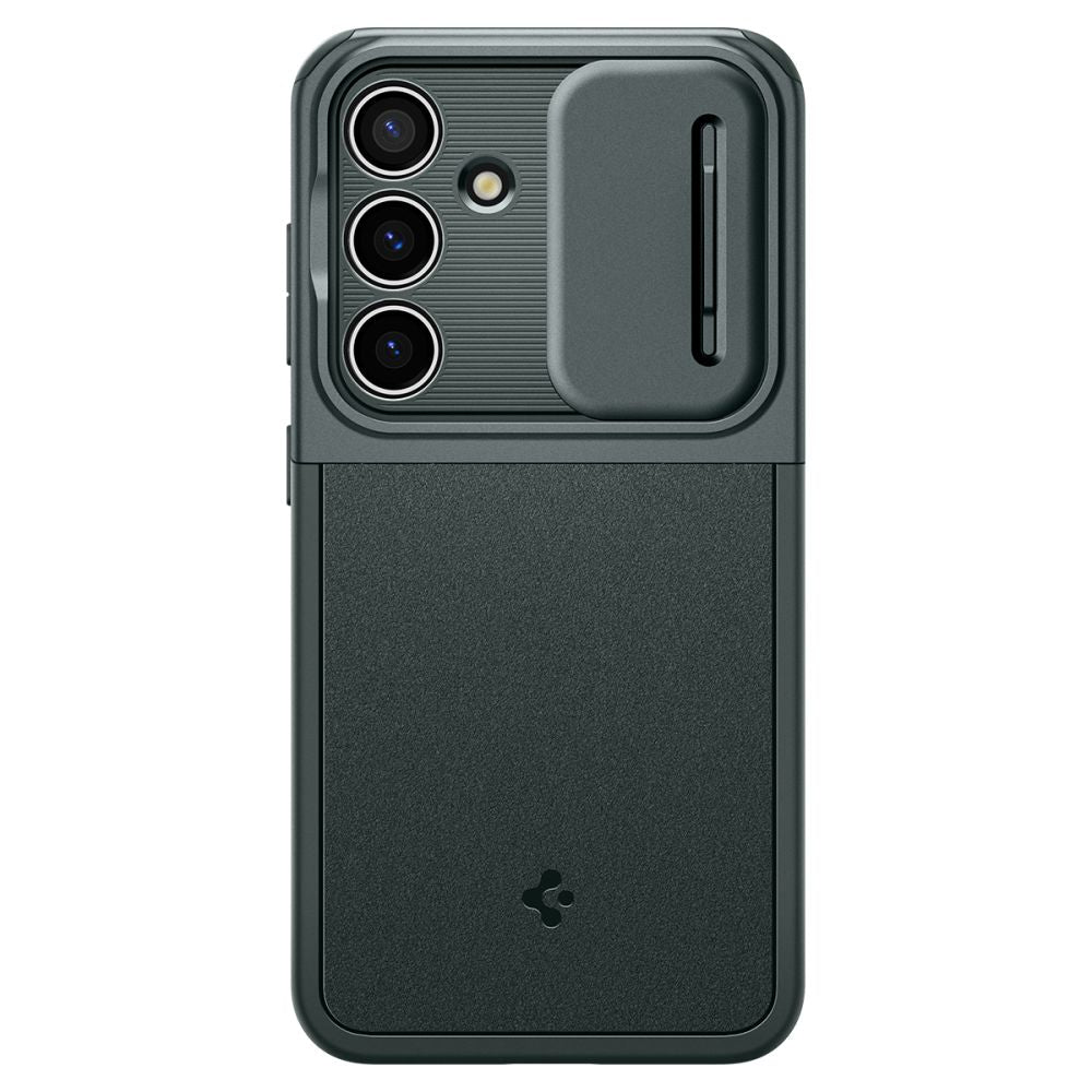 Spigen Samsung Galaxy S24 Optik Armor Θήκη Σιλικόνης με Κάλυμμα για την Κάμερα - Abyss Green