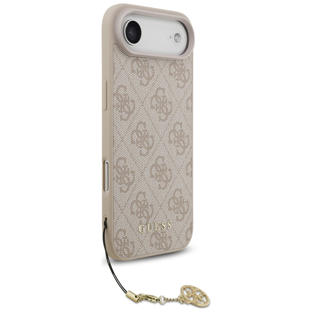 Guess iPhone Air - 4G Charms Collection MagSafe - Θήκη με Επένδυση Συνθετικού Δέρματος - Pink - GUHMP17MGF4GCP