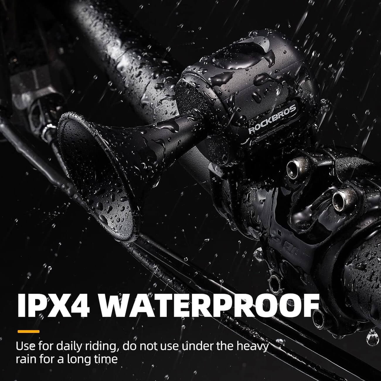 Rockbros Ηλεκτρικό Κουδούνι Ποδηλάτου - Black - 34210002001