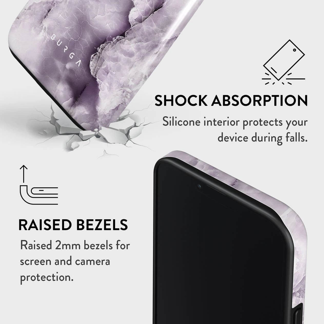 Burga iPhone 13 Pro Max Fashion Tough Σκληρή Θήκη - Black Currant