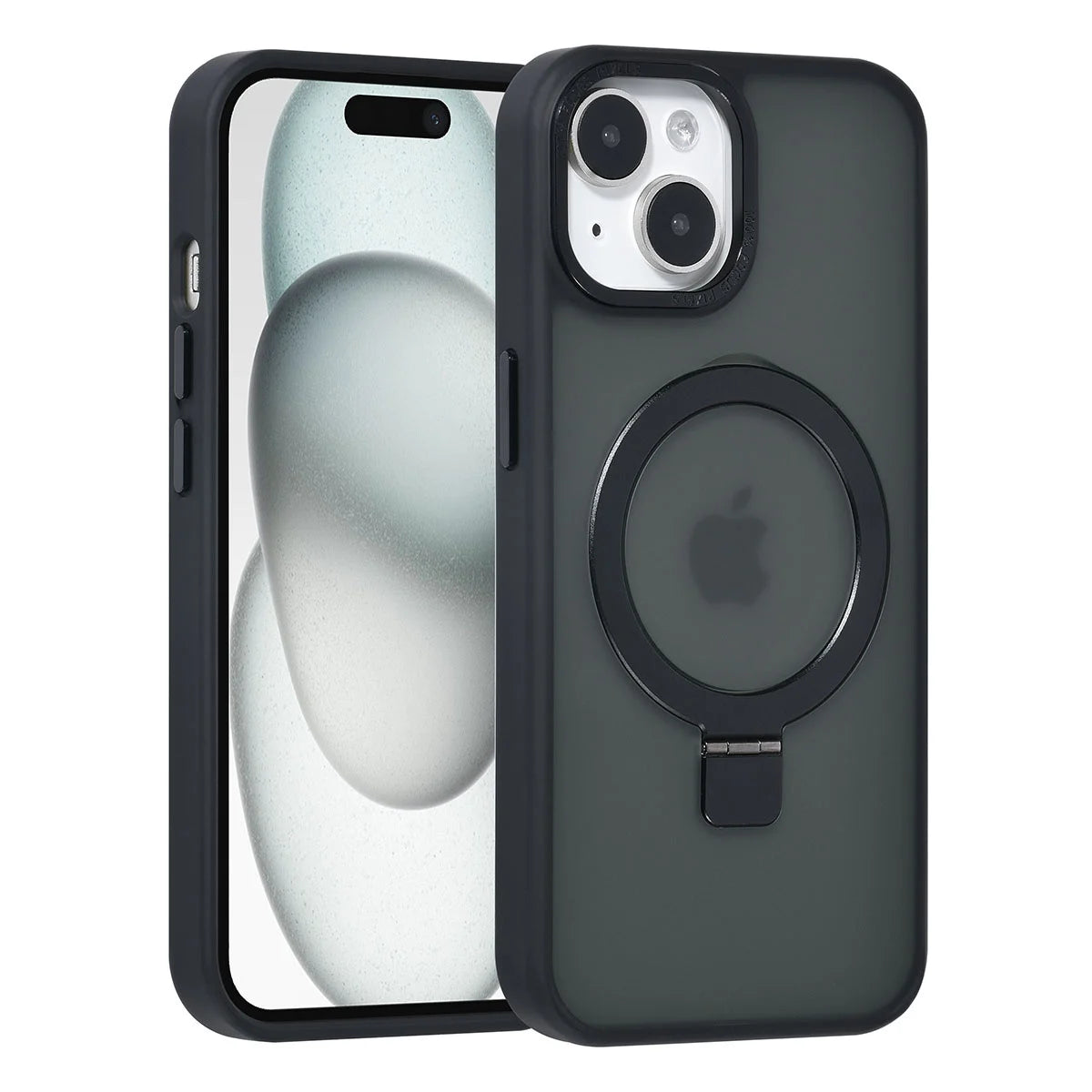 Tuniq iPhone 15 - MagSafe Σκληρή Θήκη με Δαχτυλίδι Συγκράτησης - Black