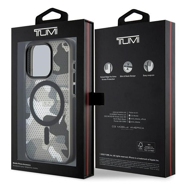 Tumi iPhone 15 Pro Max Frosted Camo Print MagSafe Σκληρή Θήκη με Πλαίσιο Σιλικόνης και MagSafe - Black - TUHMP15XTCAMK