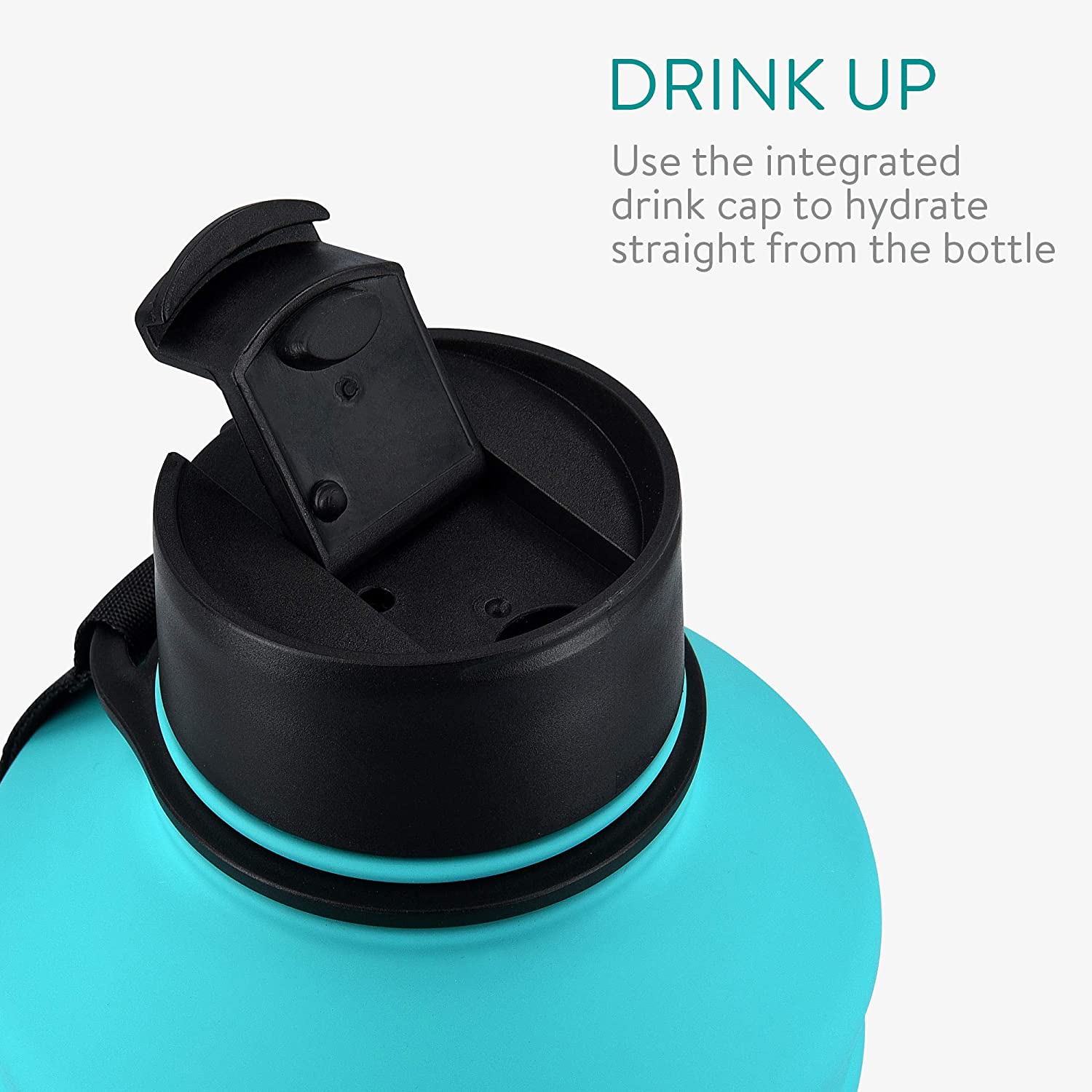 Navaris Μπουκάλι Νερού από Ανοξείδωτο Ατσάλι - BPA Free - 2.2 L - Turquoise - 51084.37