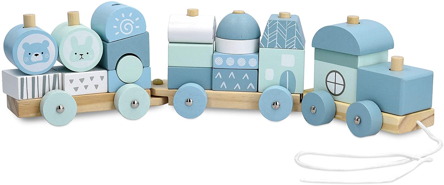 Navaris Ξύλινο Τρενάκι - Blue - 52541.04