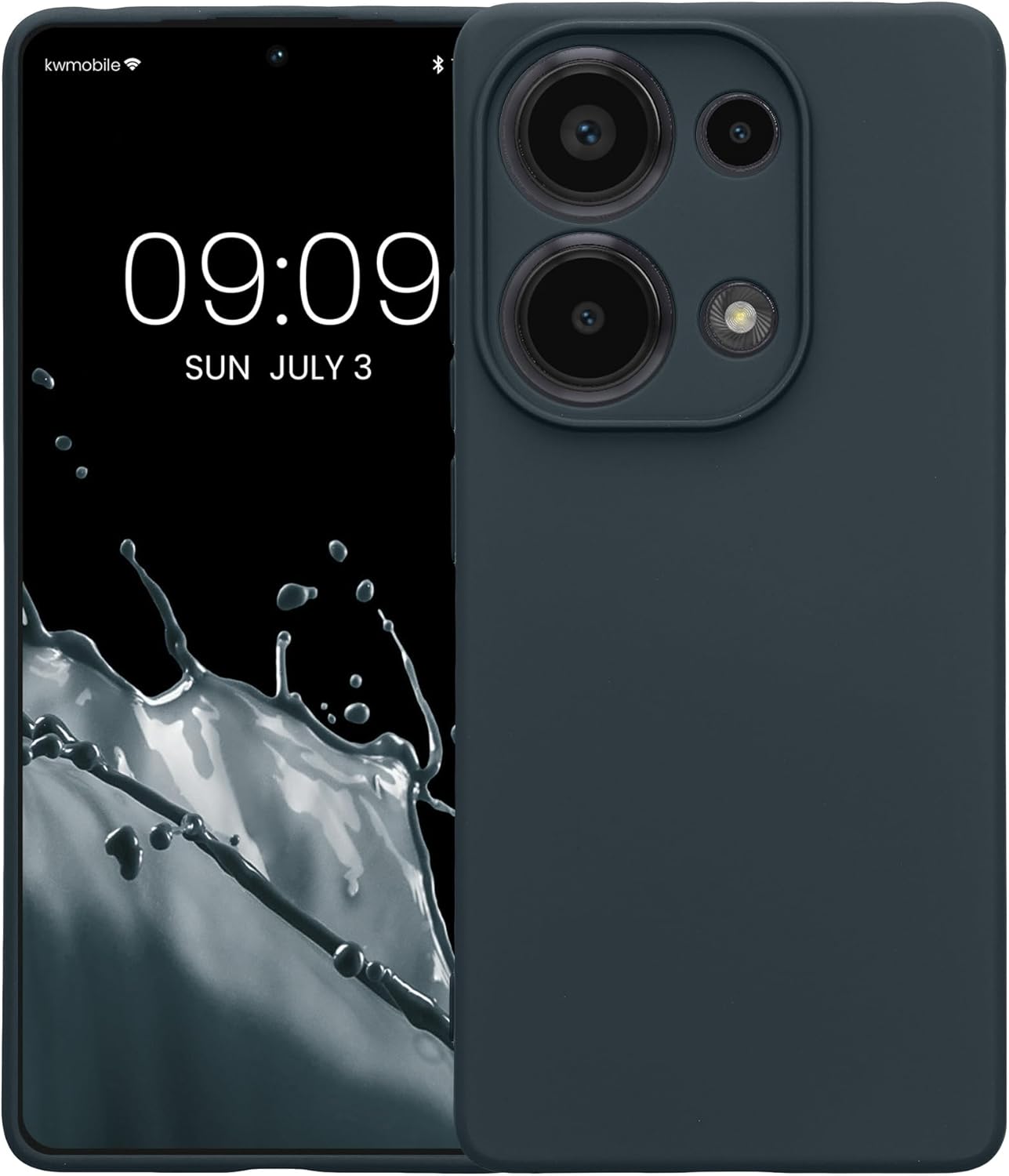 KW Xiaomi Redmi Note 13 Pro 4G Λεπτή Θήκη Σιλικόνης Rubberized TPU - Dark Slate