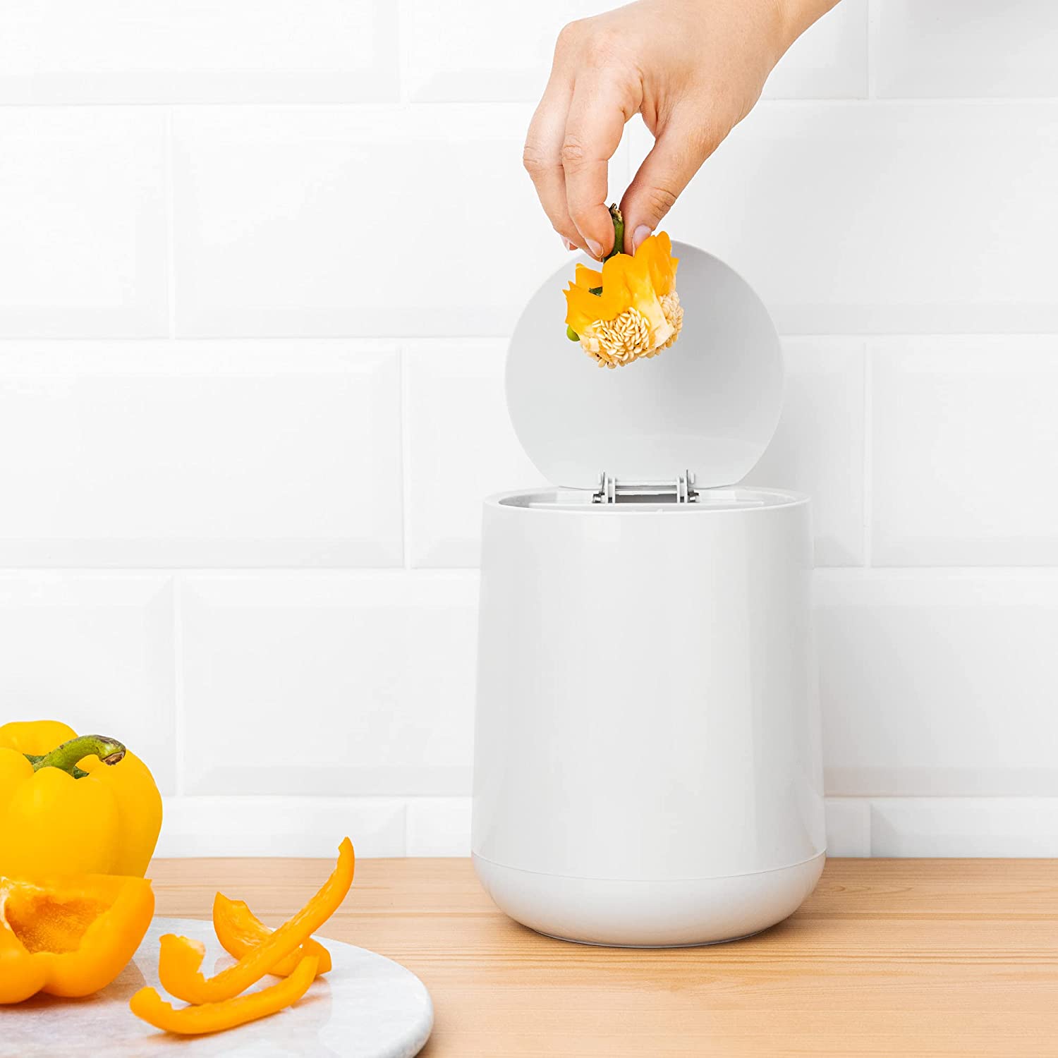 Navaris Μίνι Κάδος Απορριμμάτων Γραφείου με Καπάκι - Grey - 54187.22