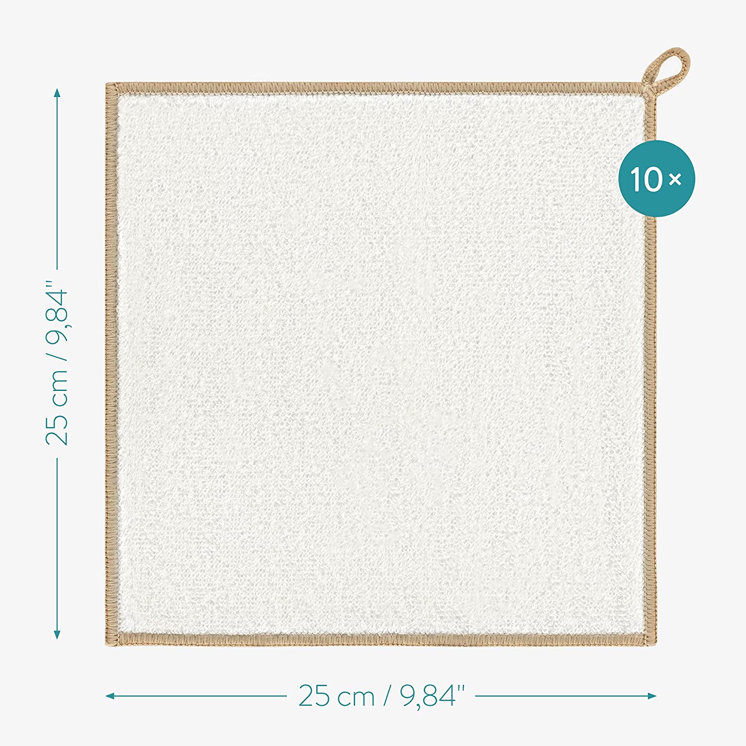 Navaris Σετ με 5 Πετσέτες Καθαρισμού από Μπαμπού - White - 51111.05