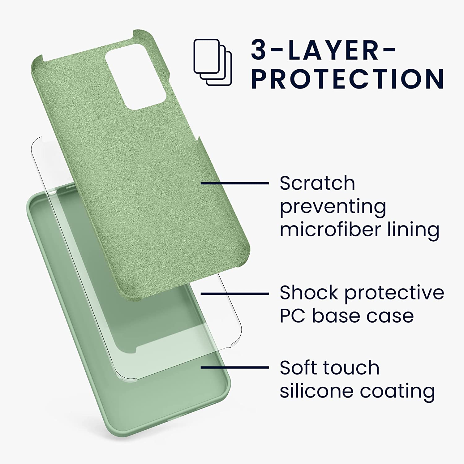 KW Xiaomi Redmi Note 11 Pro / Note 11 Pro 5G Θήκη Σιλικόνης Rubberized TPU - Porcelain Green - 57373.243