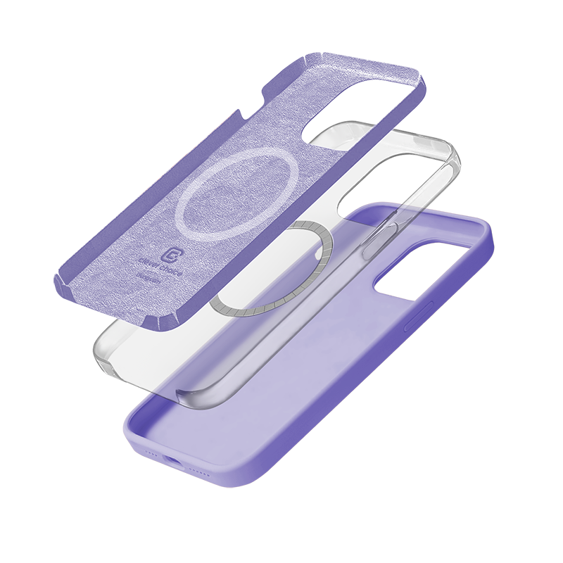 Crong iPhone 14 Pro Max Color Cover Magnetic - Θήκη Σιλικόνης με MagSafe - Purple