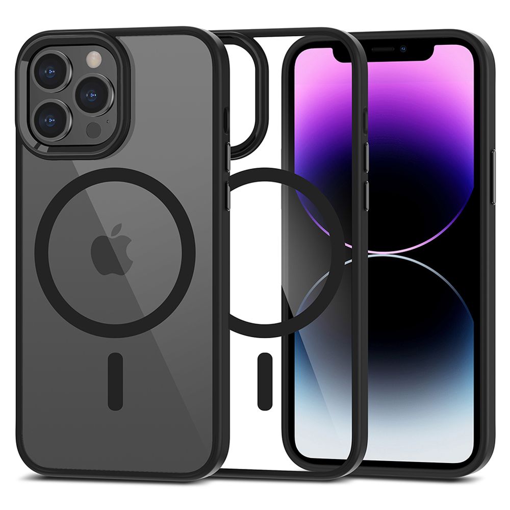 Tech-Protect iPhone 13 Pro Max MagMat Σκληρή Θήκη με Πλαίσιο Σιλικόνης και MagSafe - Black / Διάφανη