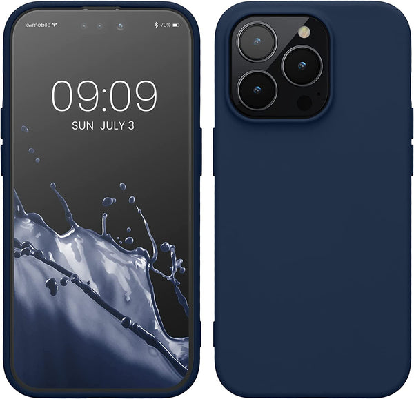 KW iPhone 14 Pro Θήκη Σιλικόνης Rubberized TPU - Navy Blue - 59081.116 - likebrands.gr