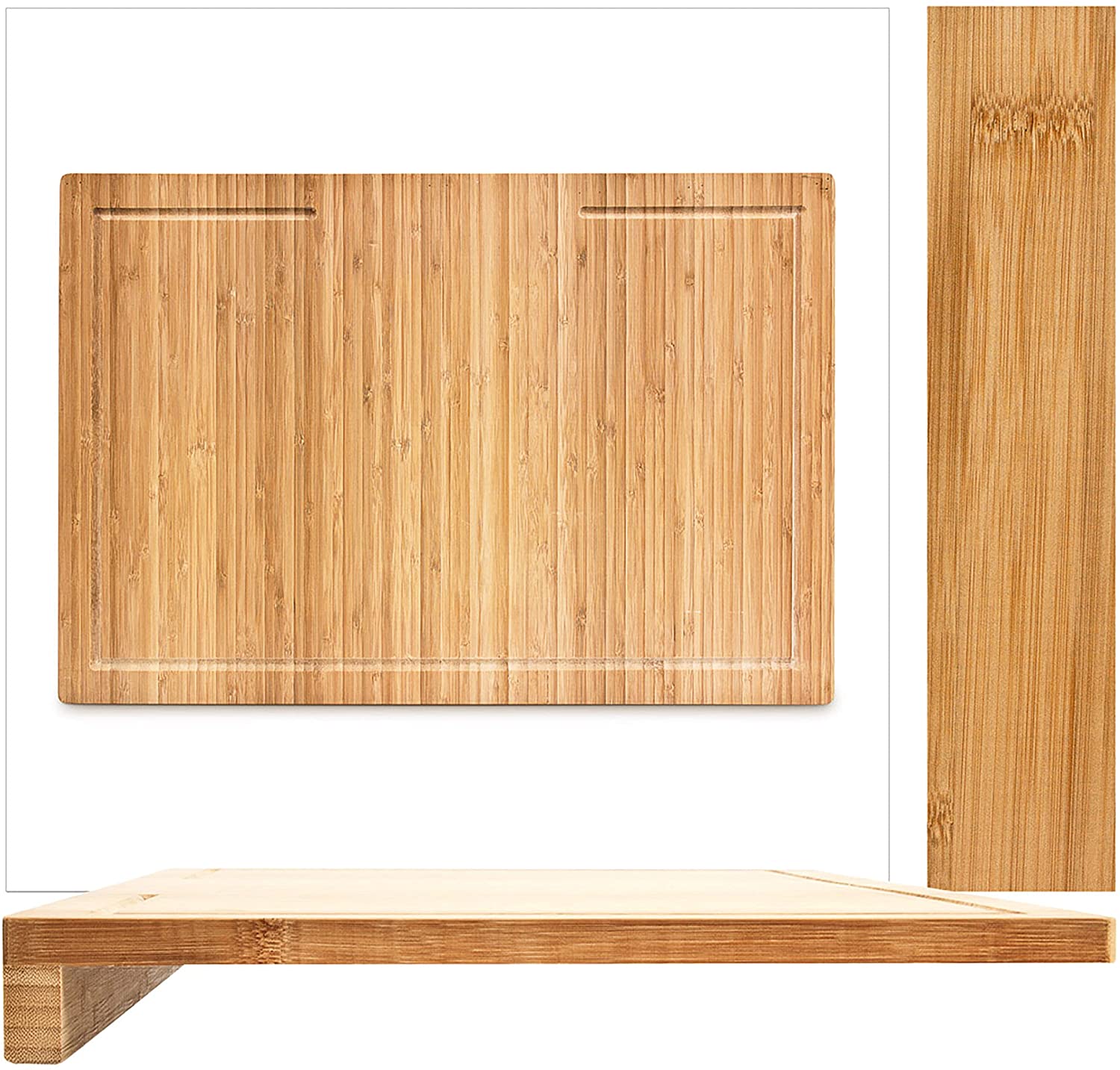 Relaxdays Αντιολισθητική Σανίδα Κοπής από Μπαμπού - Brown - 4052025146405