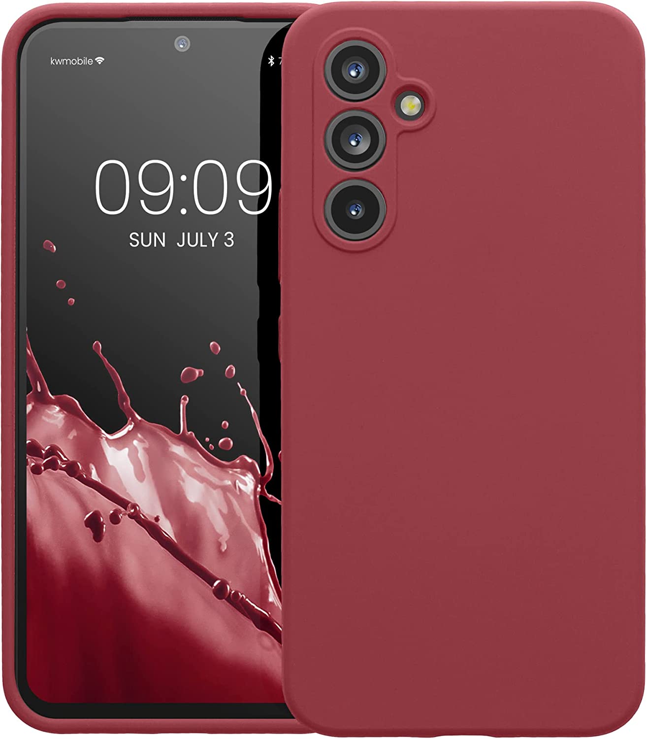 KW Samsung Galaxy A54 5G Θήκη Σιλικόνης Rubberized TPU - Dark Rose - 60795.167