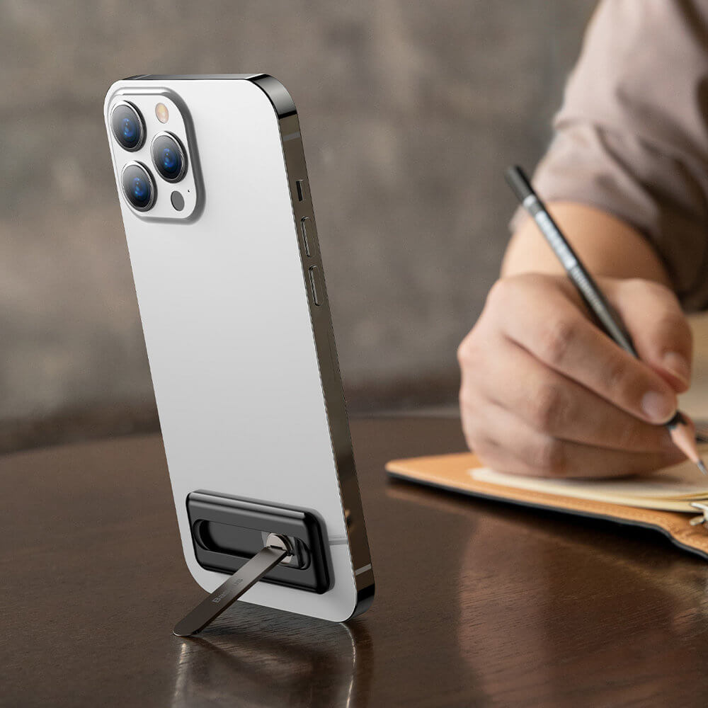 Baseus Self-Adhesive Foldable Phone Holder - Αυτοκόλλητο Stand Κινητού - Black - LUXZ000001