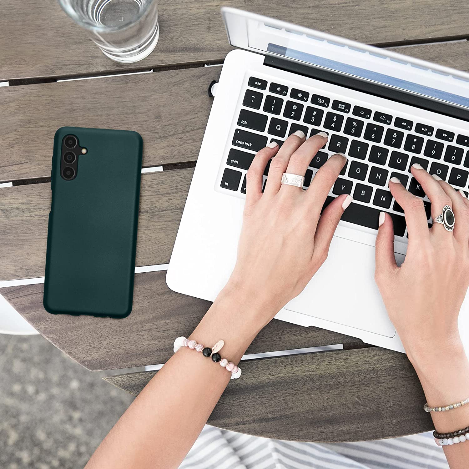 KW Samsung Galaxy A04s Θήκη Σιλικόνης TPU - Metallic Petrol - 60135.14