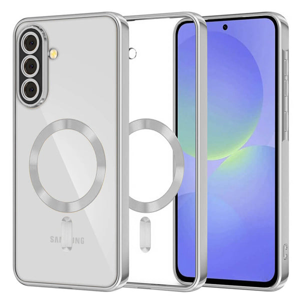 Techsuit Samsung Galaxy A36 5G / A56 5G - Luxury Crystal MagSafe - Θήκη Σιλικόνης - Silver - likebrands.gr