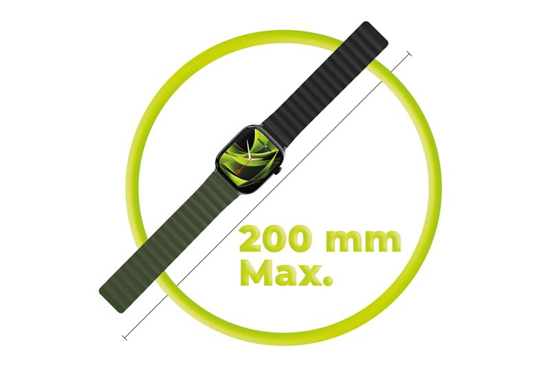 Mobile Origin Λουράκι Apple Watch 4/5/6/7/8/9/10/11 - SE (1/2/3) - Ultra (1/2/3) - 42/44/45/49mm Strap II Σιλικόνης - Green / Black