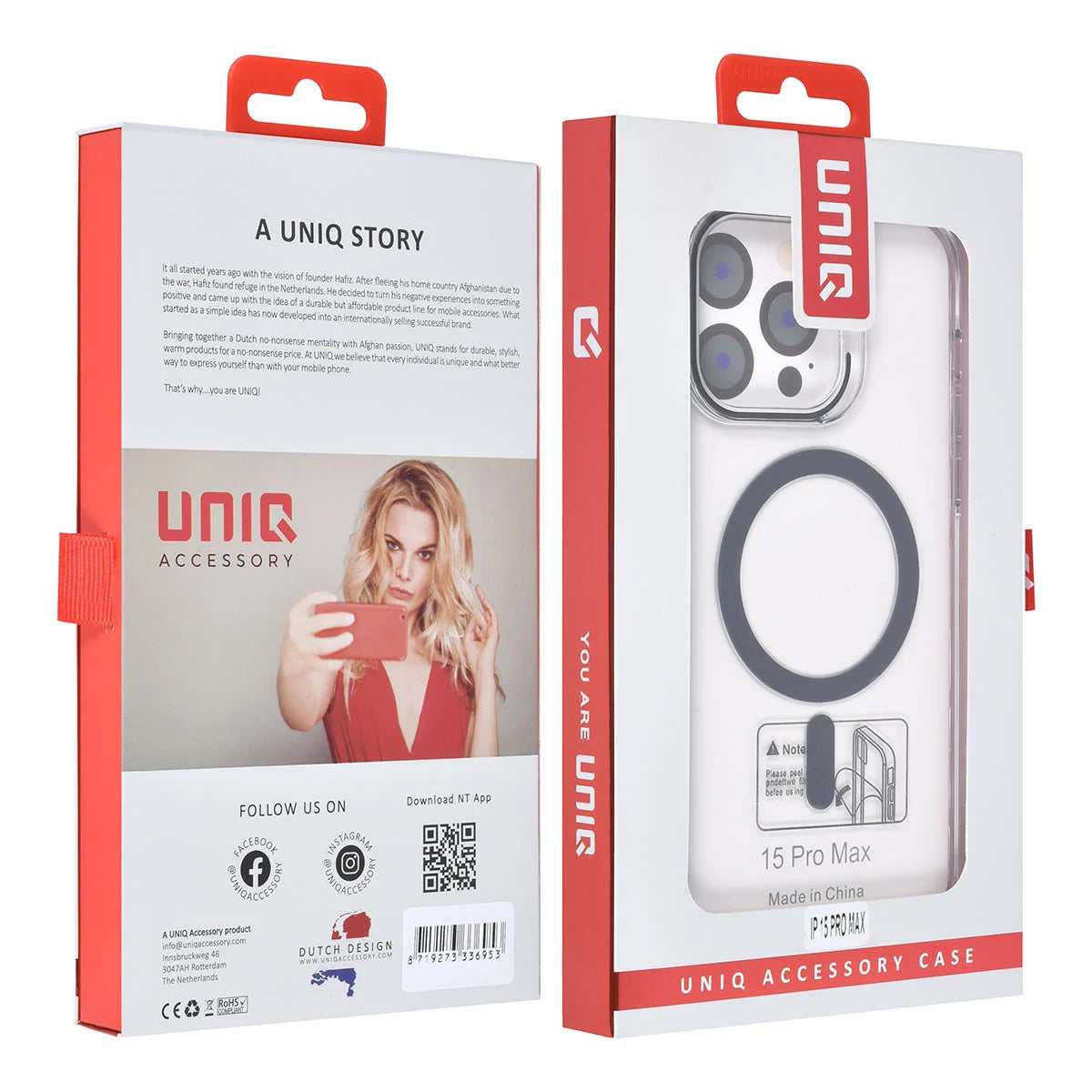 Tuniq iPhone 15 Pro Max - MagSafe Σκληρή Θήκη με Πλαίσιο Σιλικόνης - Διάφανη / Μαύρη