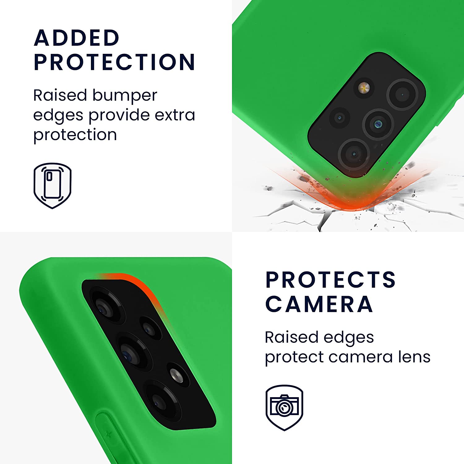 KW Samsung Galaxy A53 5G Θήκη Σιλικόνης TPU - Neon Green - 57808.44