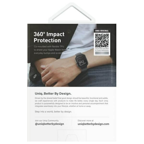 Uniq Θήκη Apple Watch 10/11 - 46mm Valencia Hybrid - Midnight Black