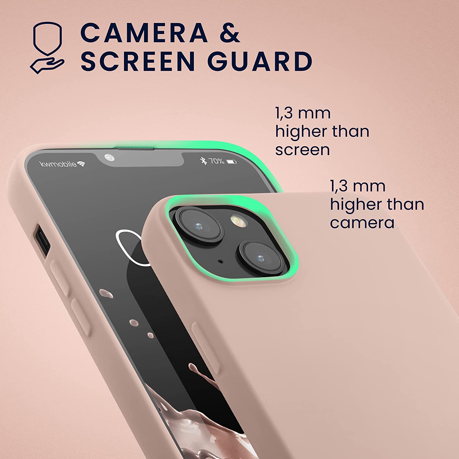 KW iPhone 14 Plus Θήκη Σιλικόνης Rubberized TPU - Coconut Swirl - 59080.225