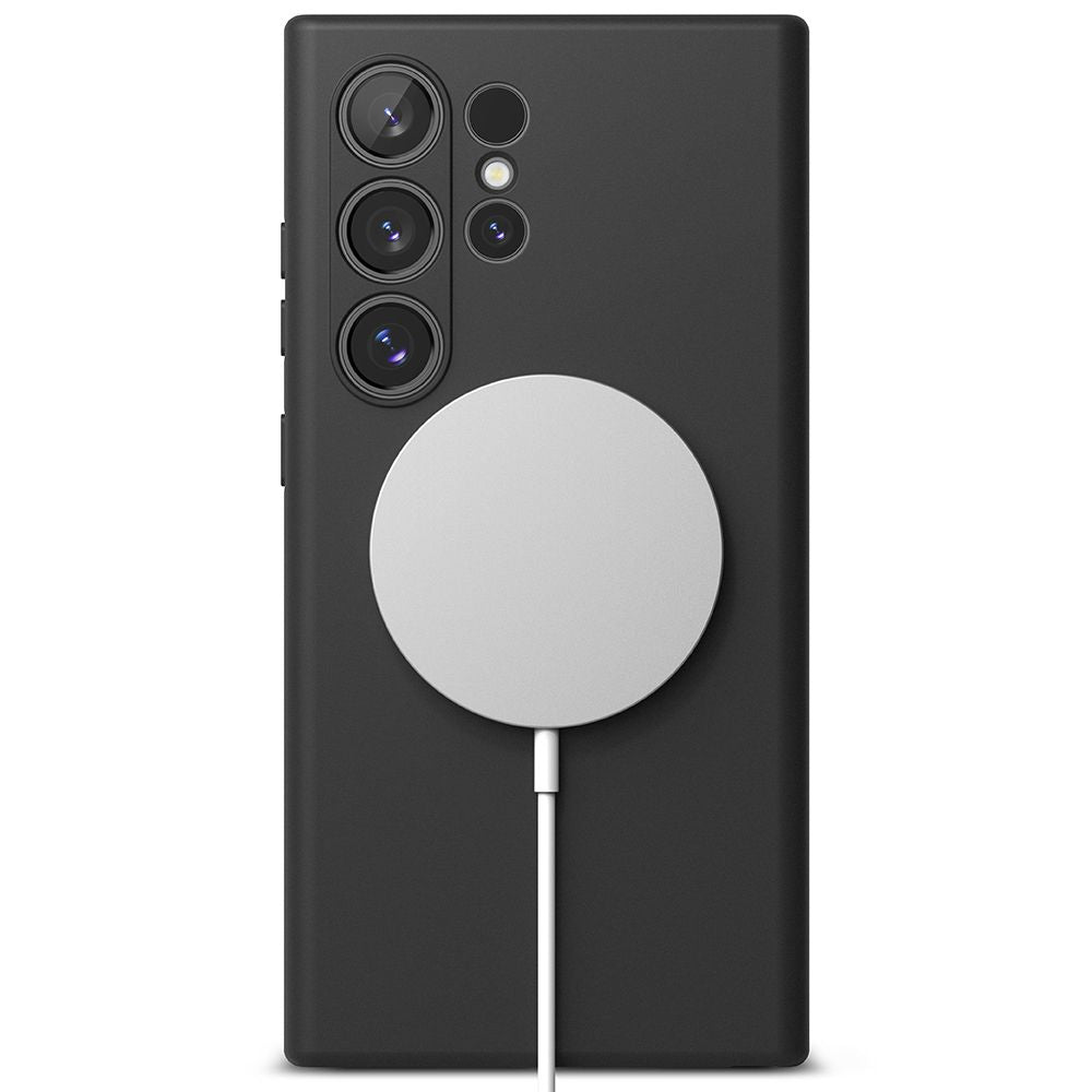 Ringke Samsung Galaxy S24 Ultra Silicone Magnetic MagSafe Case Θήκη Σιλικόνης με MagSafe - Black