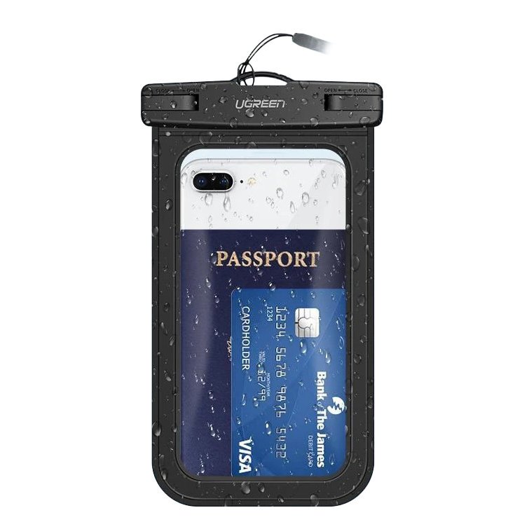 Ugreen LP186 Universal Αδιάβροχη Θήκη για Smartphones 6.0'' - Clear / Black