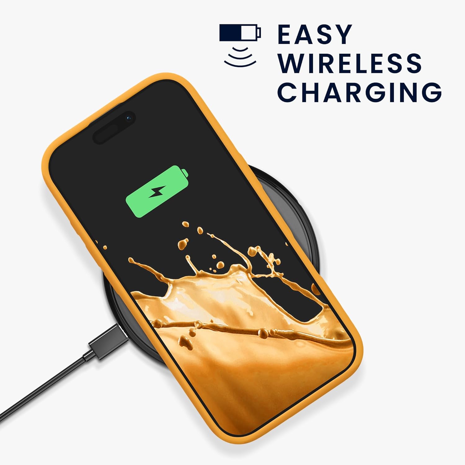 KW iPhone 16 Pro Max Θήκη Σιλικόνης Rubberized TPU - Mango