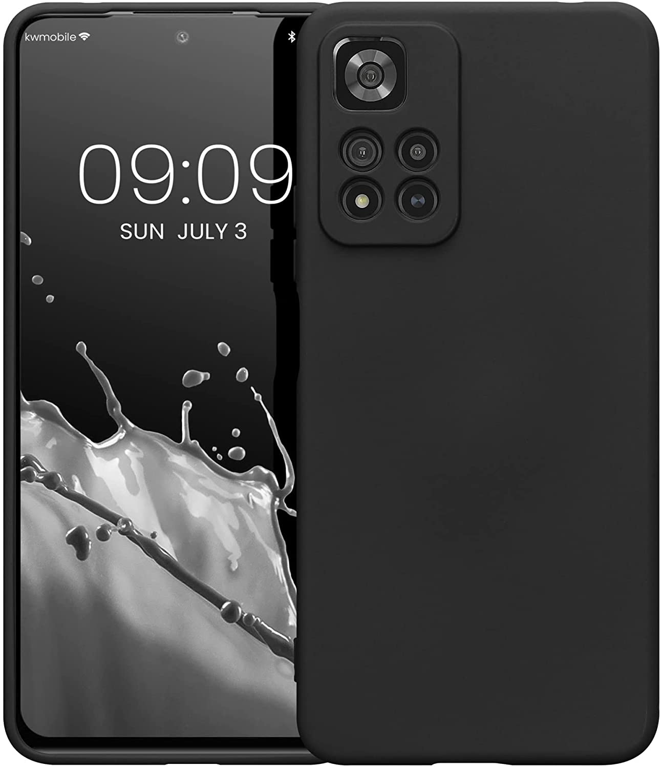 KW Xiaomi Redmi Note 11 Pro+ 5G Θήκη Σιλικόνης Rubberized TPU - Black Matte - 58097.47