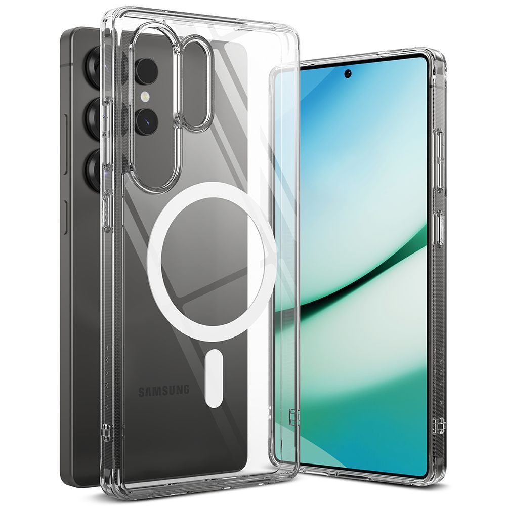 Ringke Samsung Galaxy S25 Ultra - Fusion Magnetic - Σκληρή Θήκη με Πλαίσιο Σιλικόνης και MagSafe - Διάφανη