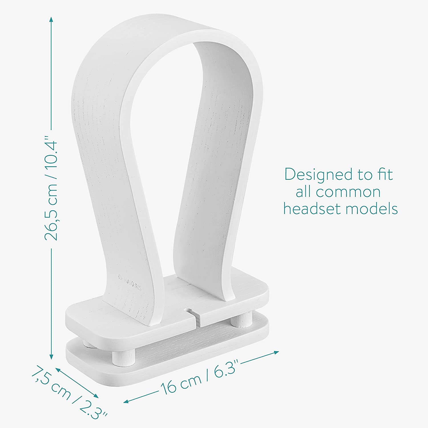 Navaris Βάση Ακουστικών από Ξύλο Καρυδιάς - White Oak - 53329.02