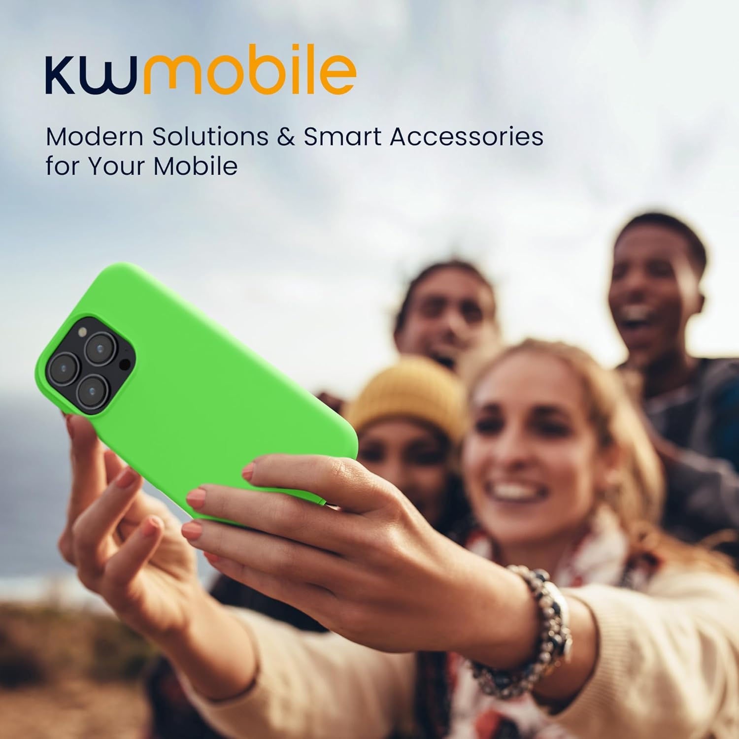 KW iPhone 16 Pro Θήκη Σιλικόνης Rubberized TPU - Lime Green